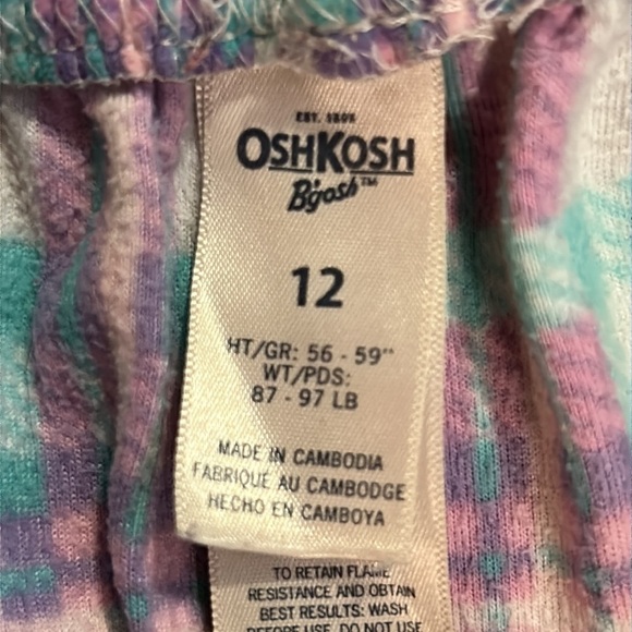 Osh Kosh Plaid Fleece size 12 kids’ Pajama Pants - Picture 2 of 3